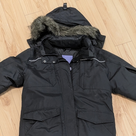 Kamik Women's Black Down Filled Parka with Faux Fur Hood - Picture 2 of 16